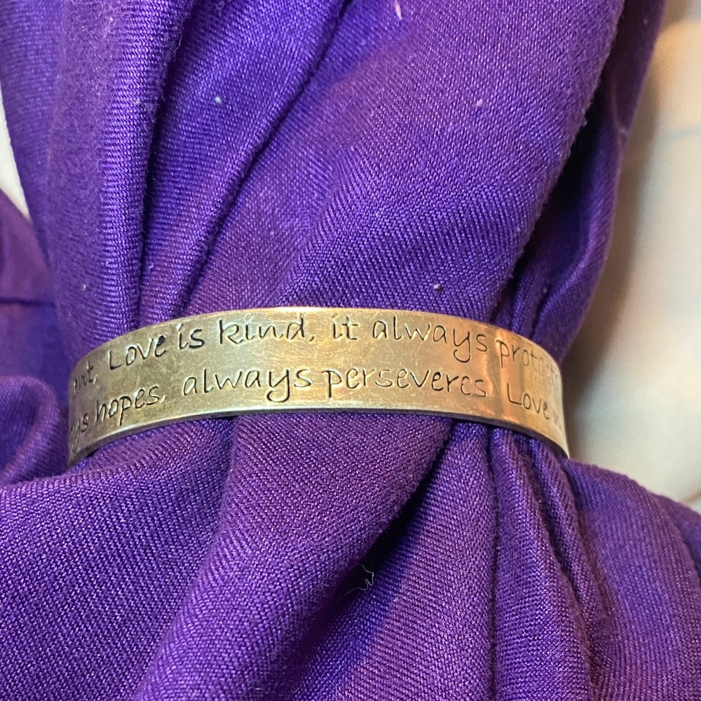 Elegant Silver Inspirational Bracelet